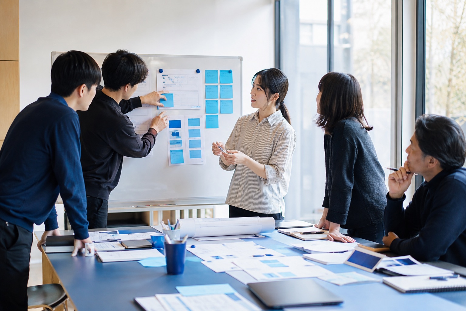 新入会員が中心となって議案と事業計画を考えるイメージ